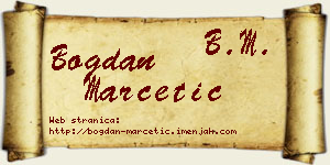 Bogdan Marčetić vizit kartica